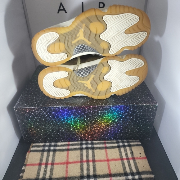 Size 9.5 - Jordan 11 Retro Olive Lux 2018 Custom (Backyard 11s). Mens Size 8Fits - Picture 12 of 12